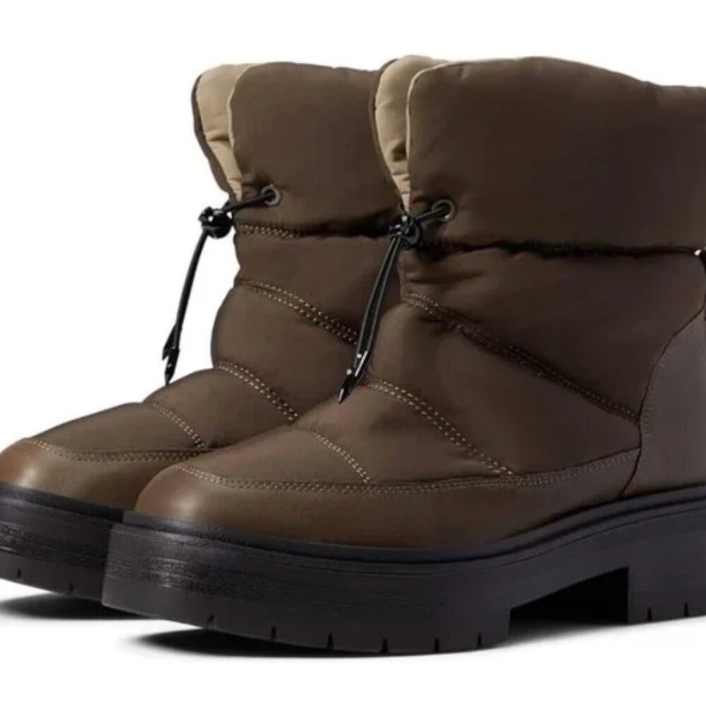 Sam Edelman Alpine Green Brown Lakyn Puffer Boots 6 medium NEW no box/tags